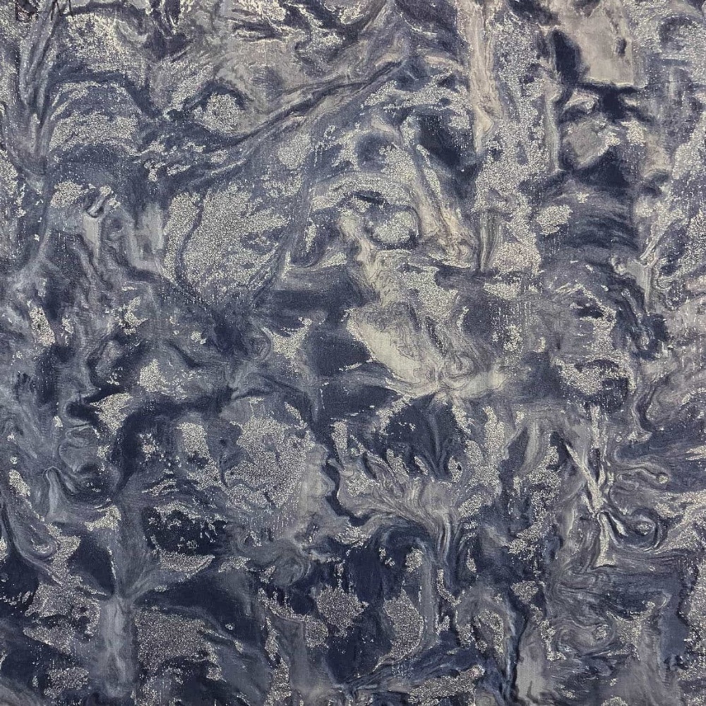 Lusso Marble Navy Blue Italian Vinyl Wallpaper 306