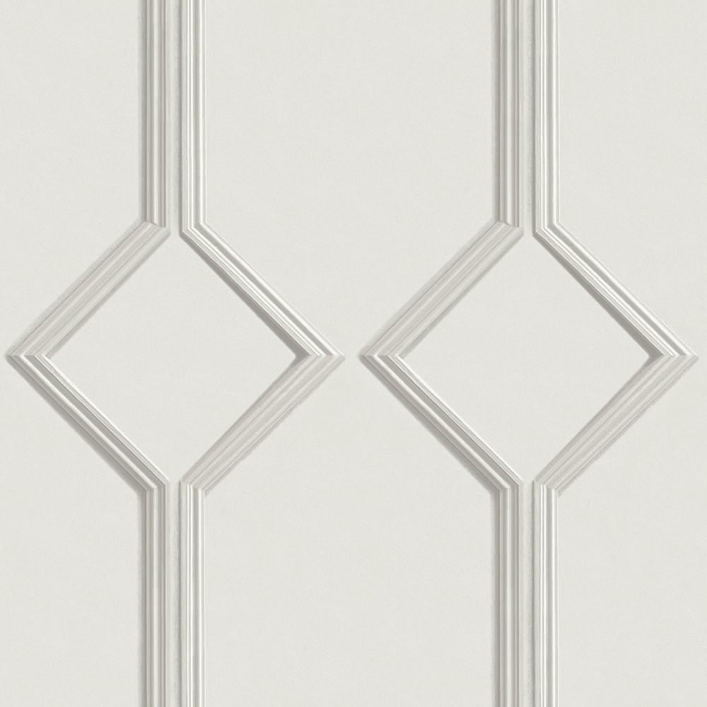 Azzurra Panel White Wallpaper 9503
