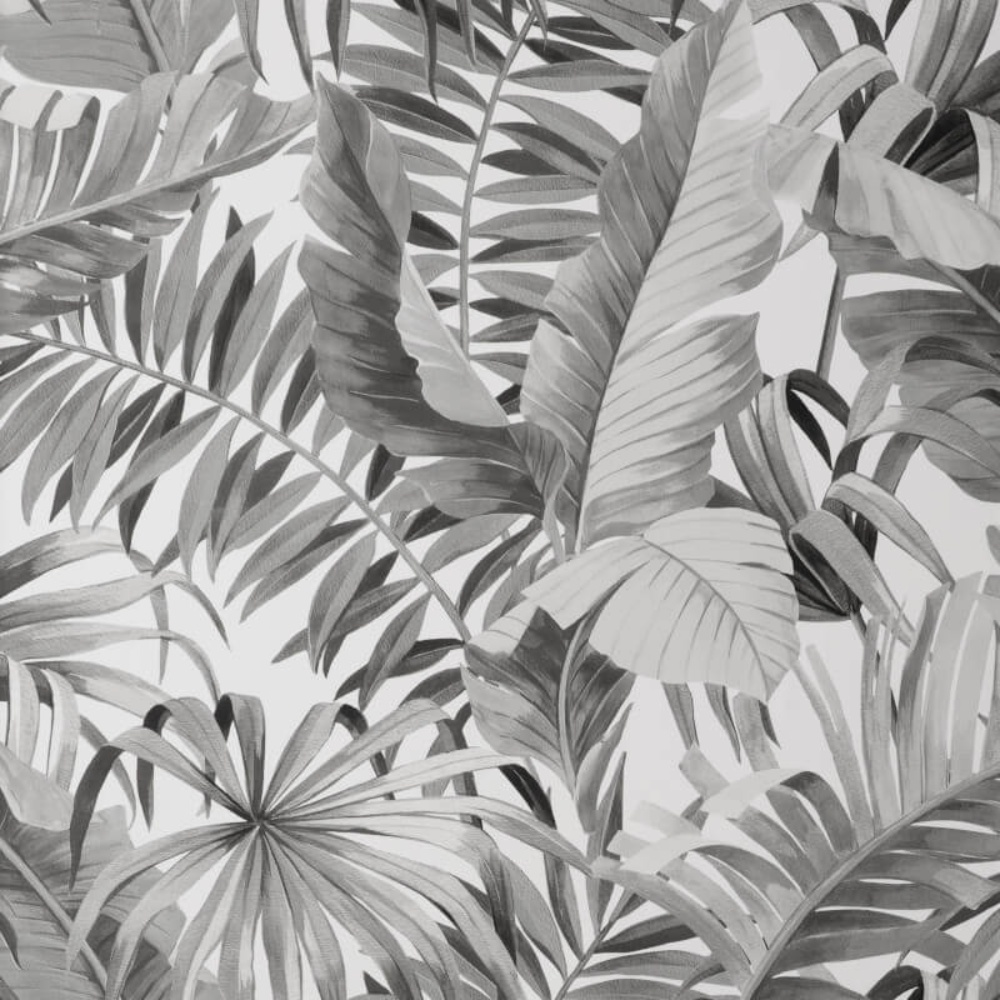 Maui Tropical Grey Palm Tree Wallpaper FD42852