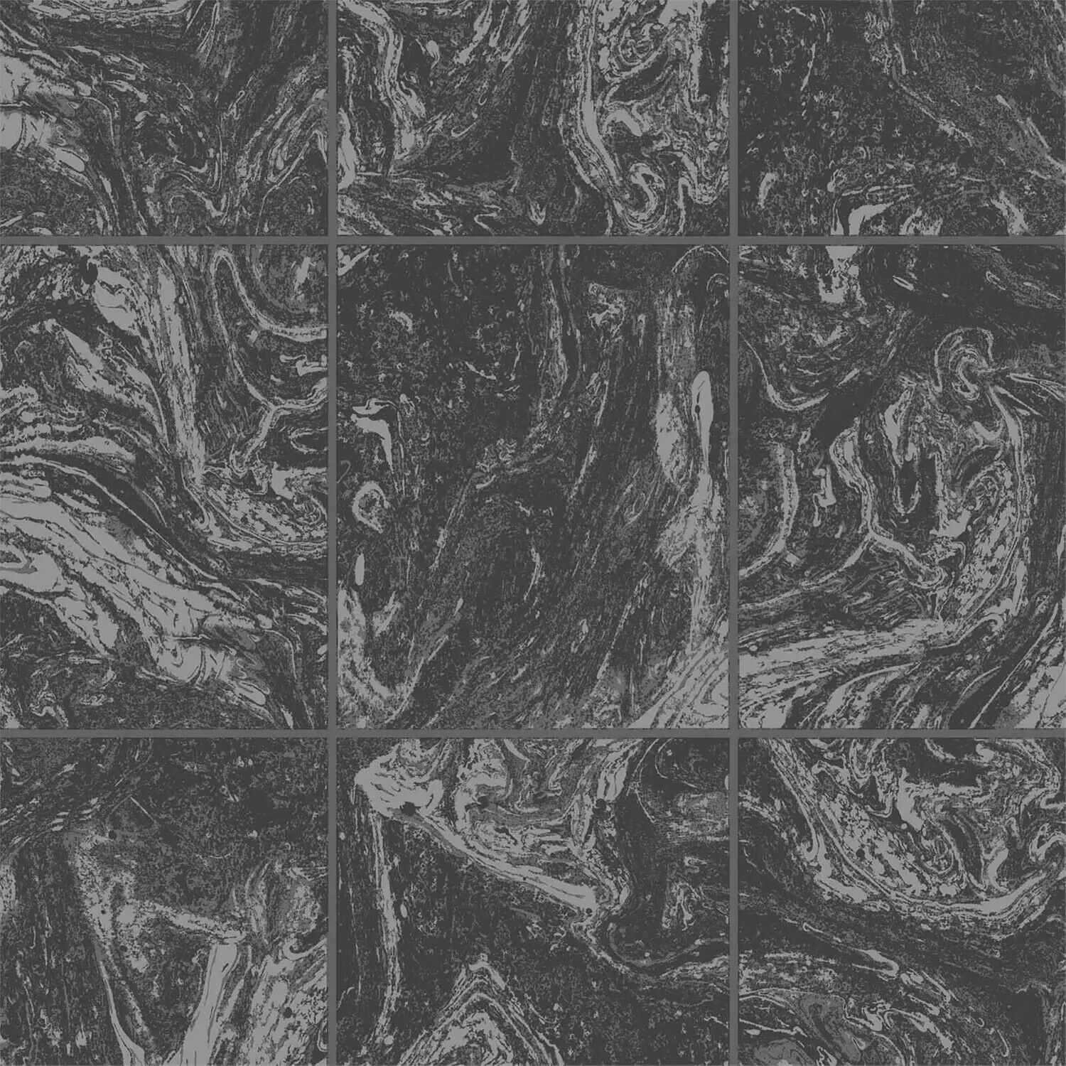Contour Glitter Tile Black Marble Kitchen & Bathroom Wallpaper 104880