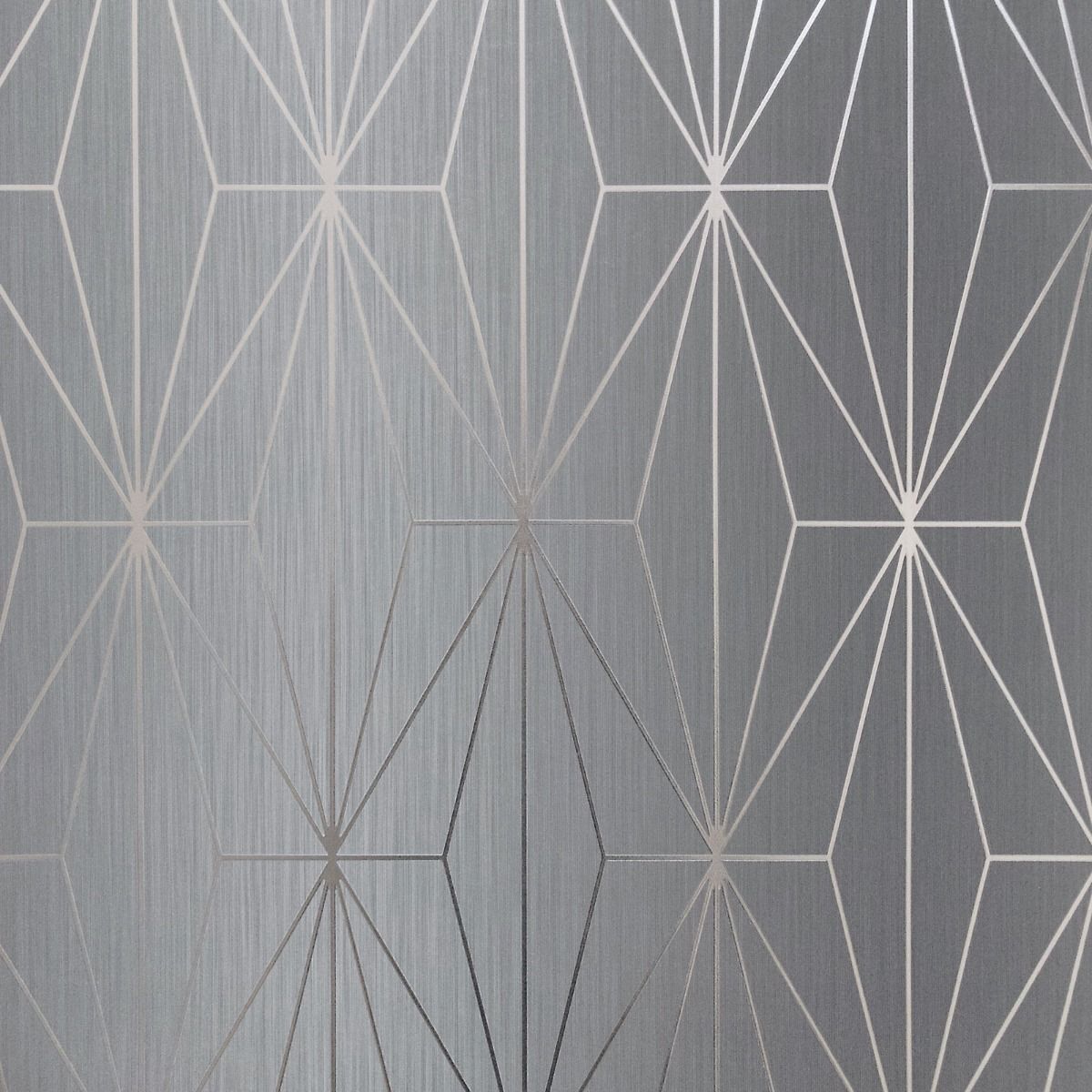Kayla Metallic Foil Geometric Gunmetal Wallpaper 703014 Kayla Metallic Foil Geometric Gunmetal Wallpaper 703014