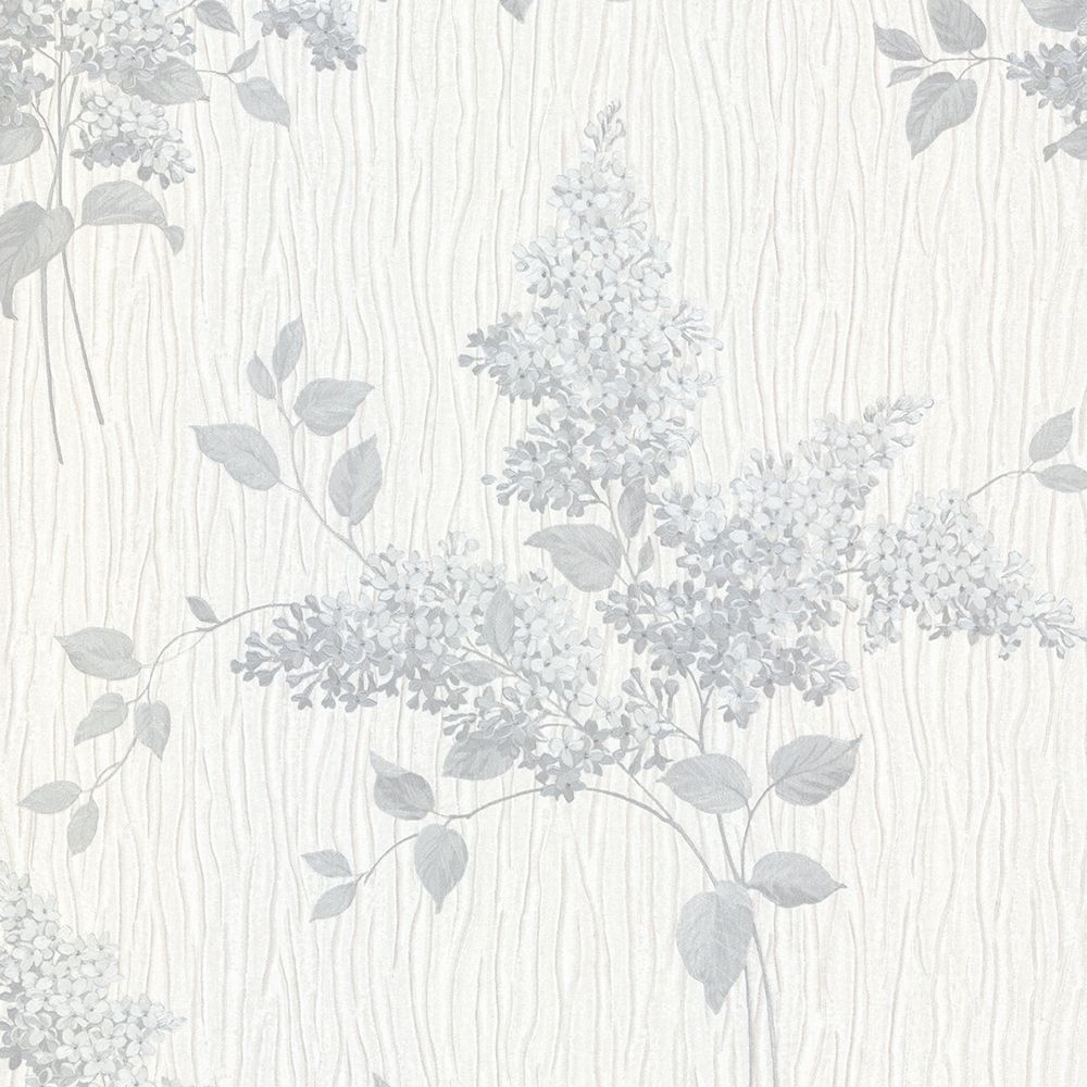 Tiffany Fiore Silver Luxury Italian Vinyl Wallpaper 41312