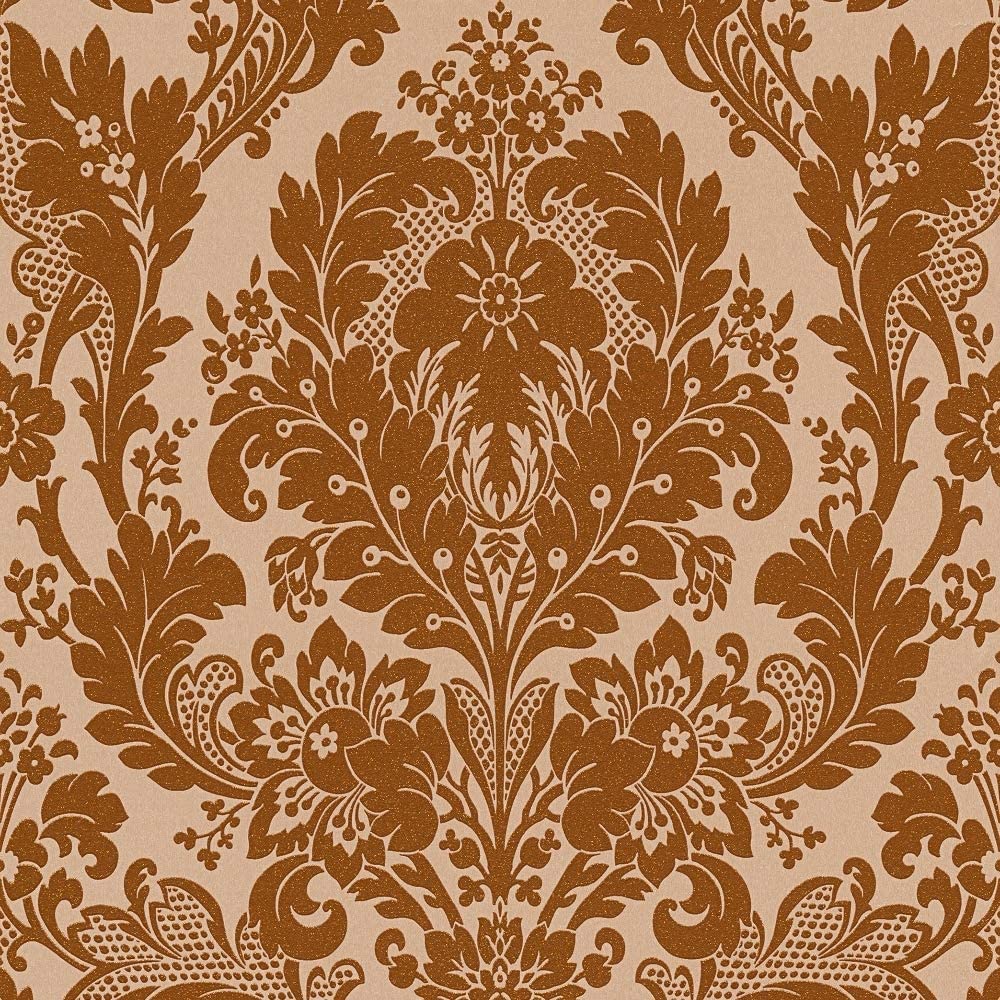 Kingsley Damask Brown Wallpaper 32750-1