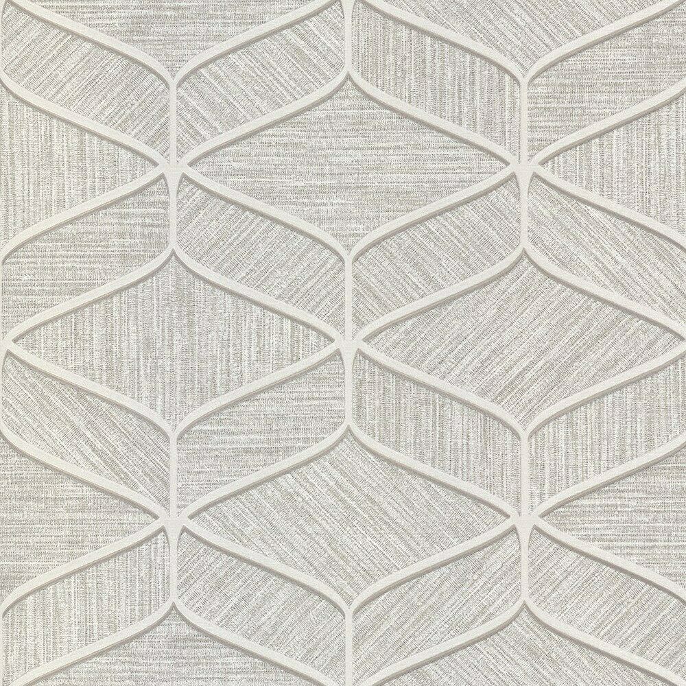 Luciano Geometric Beige Italian Vinyl Wallpaper 3853