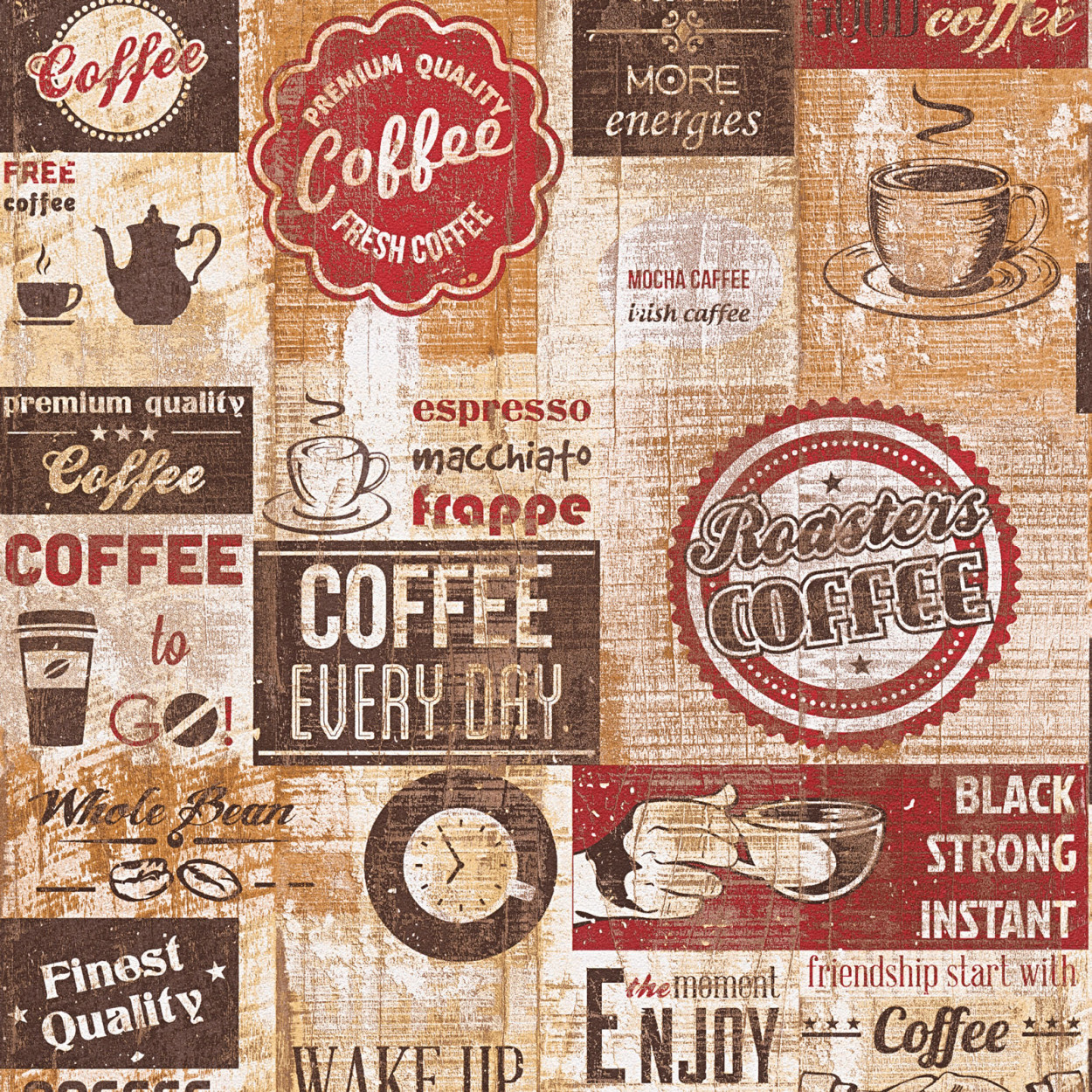 Coffee Kitchen Americano Wallpaper 33480-1