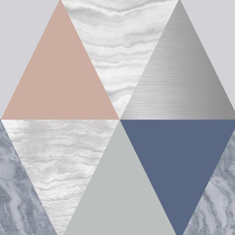 Harlequin Blue Geo Wallpaper 111399