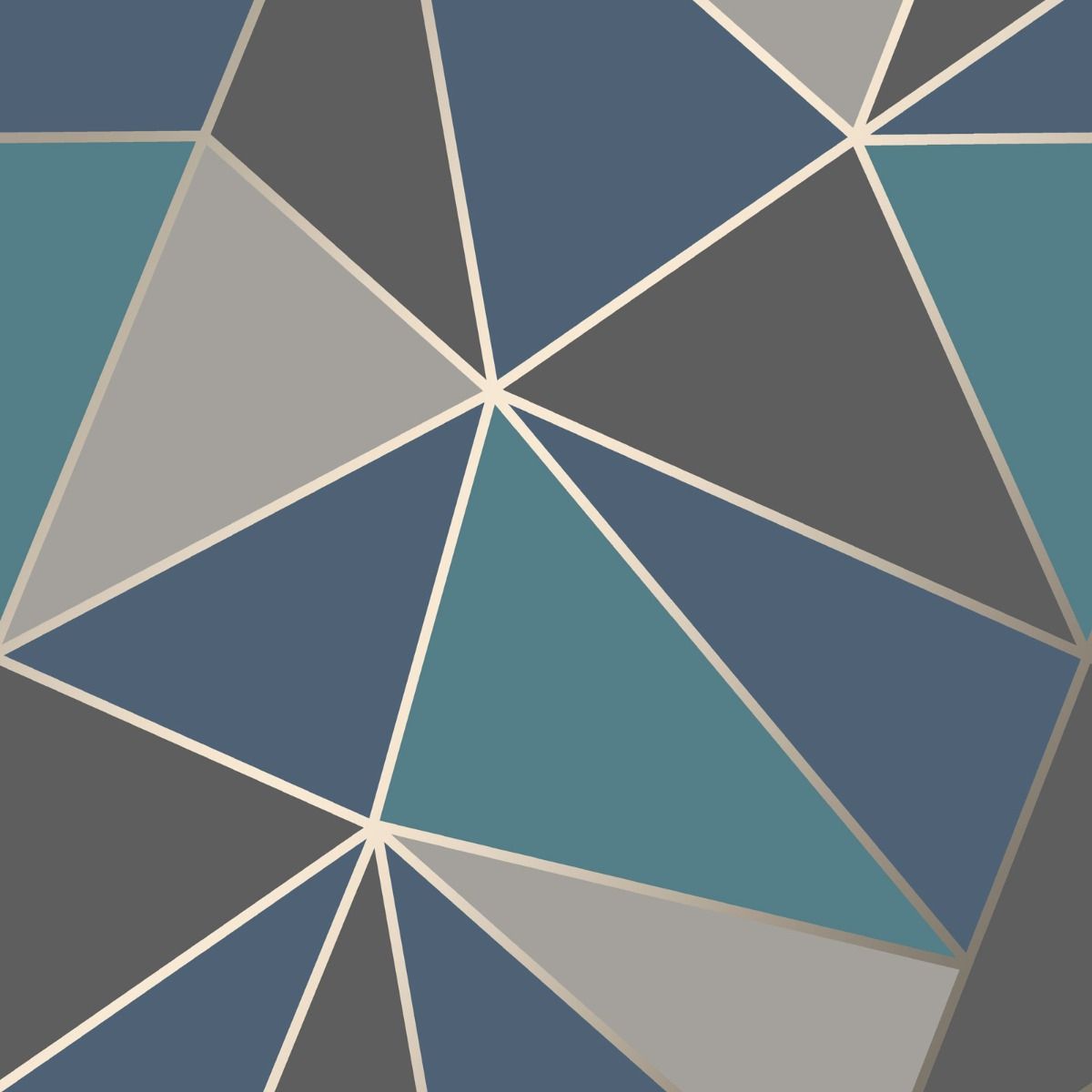 Apex Geo Multi Blue & Grey Geometric Wallpaper FD42001
