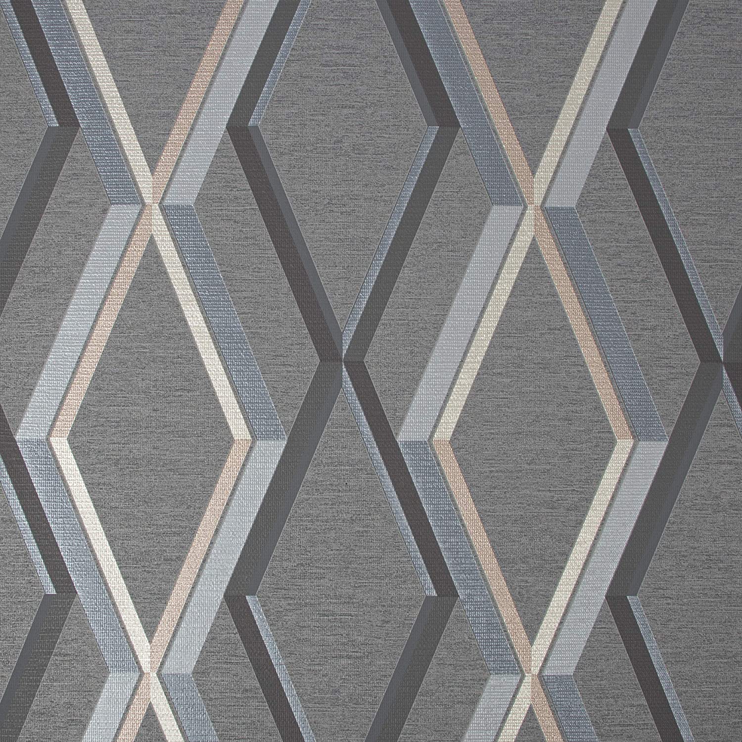 Prestige Geo Grey Superfresco Wallpaper 108611