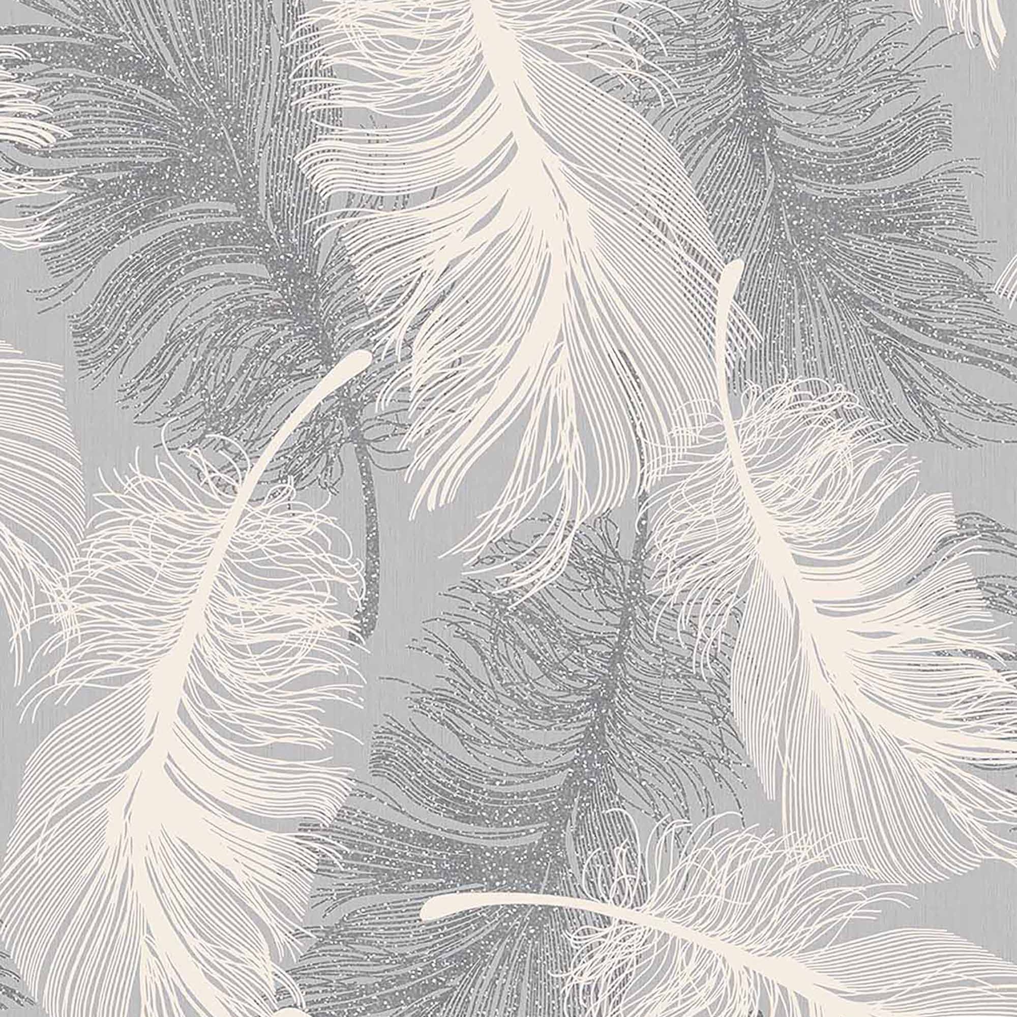 Guidinha Feather Grey Wallpaper M0923