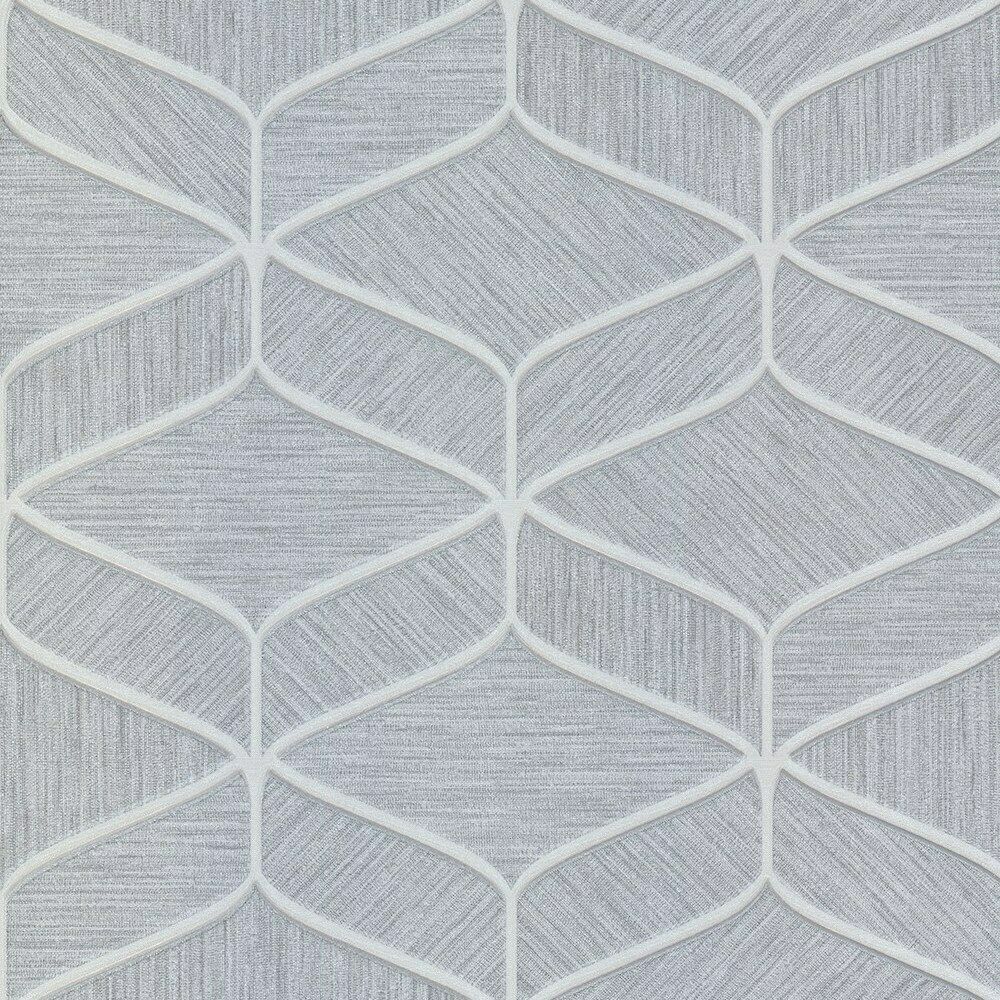 Luciano Geometric Silver Italian Vinyl Wallpaper 3851