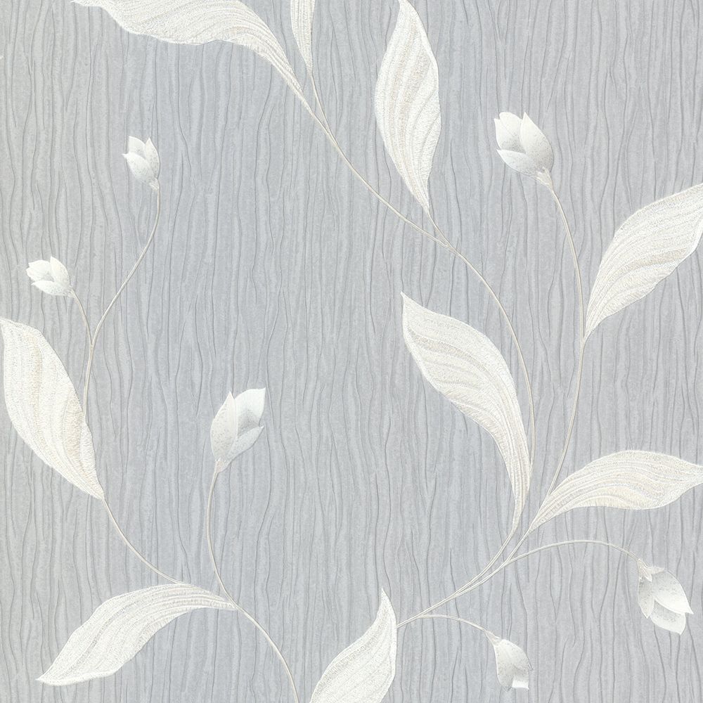 Tiffany Trail Soft Silver Luxury Italian Vinyl Wallpaper 41319