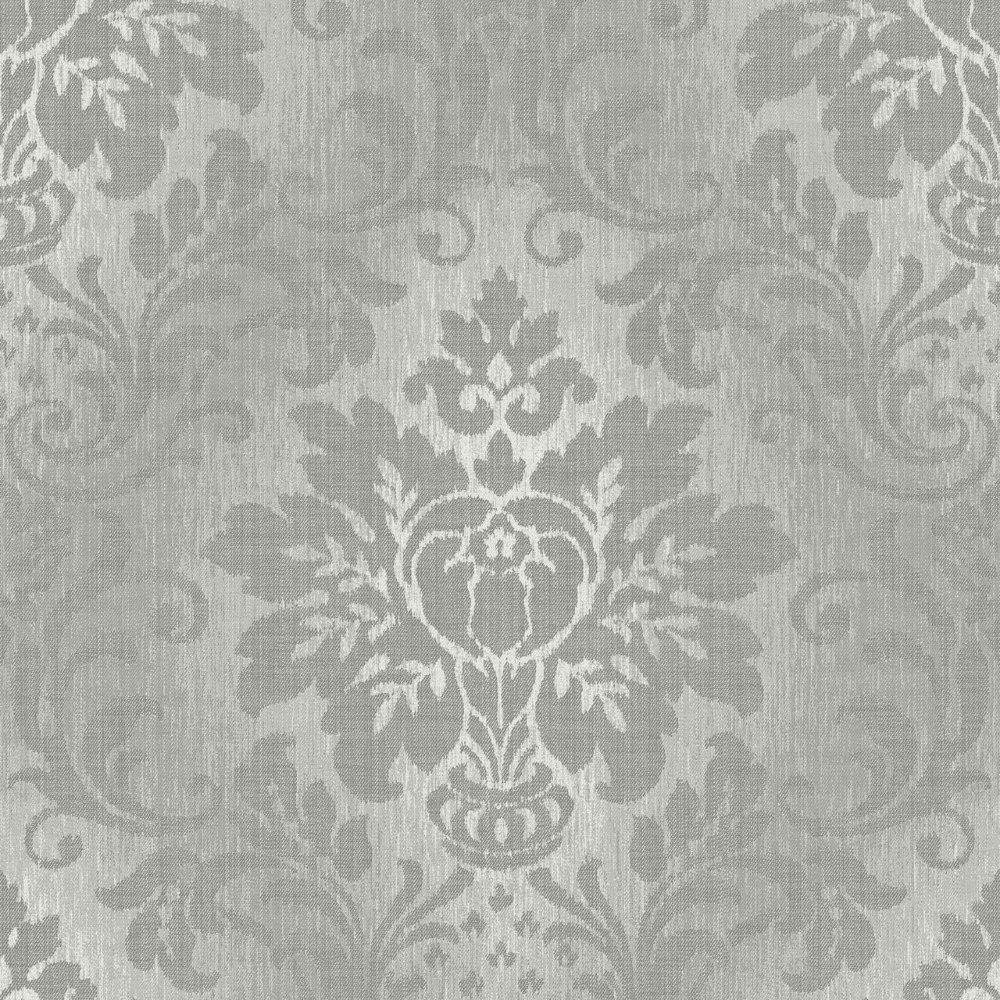 Royal Fabric Damask Silver Wallpaper A10904