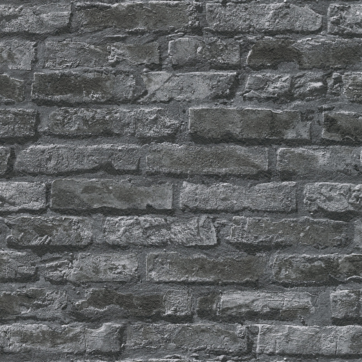 Charcoal Brick Effect Black Wallpaper 95470-1