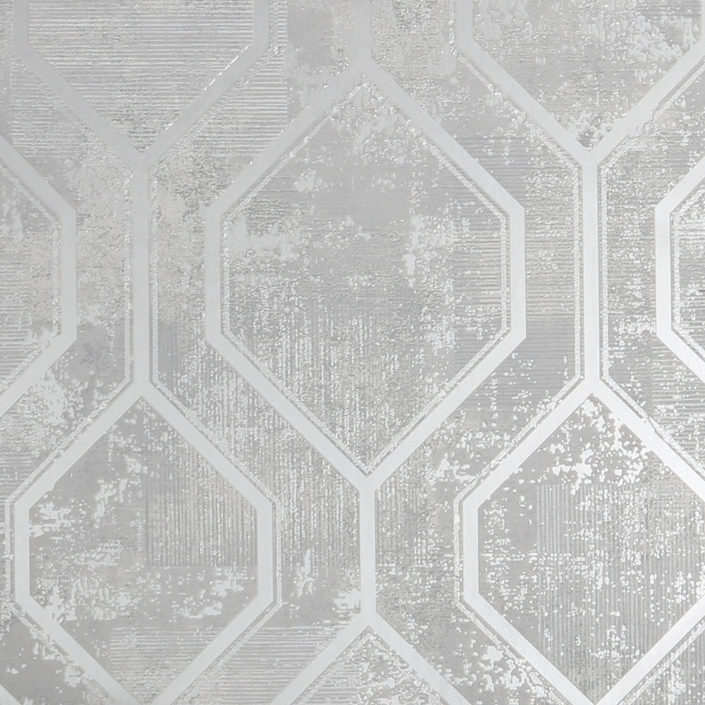 Armature Geo Silver Superfresco Wallpaper 113259