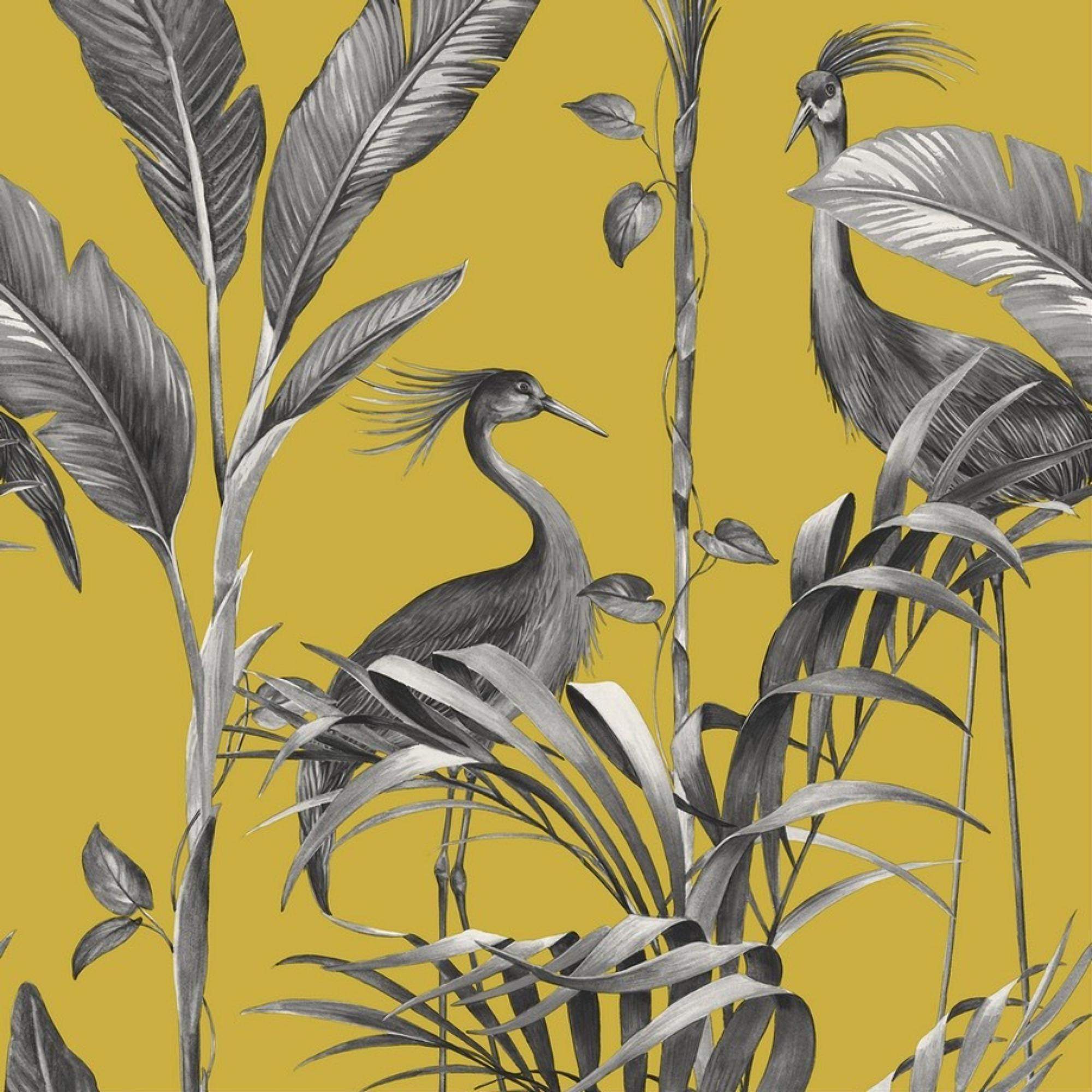 Azzurra Leaf Yellow Wallpaper 9508