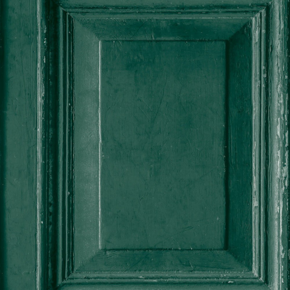 Rustic Wood Panel 3D Effect Green Wallpaper A49204