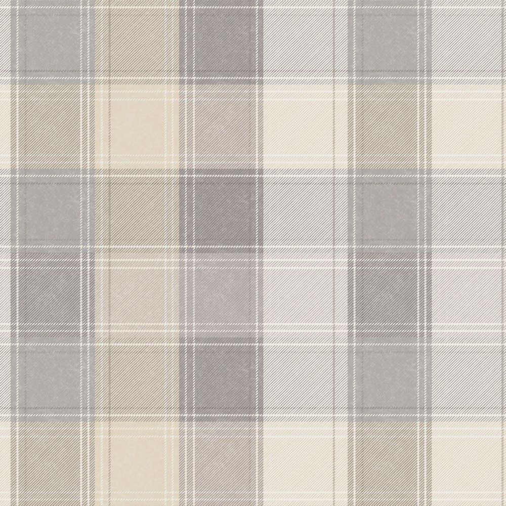 Country Check Grey Wallpaper 901902
