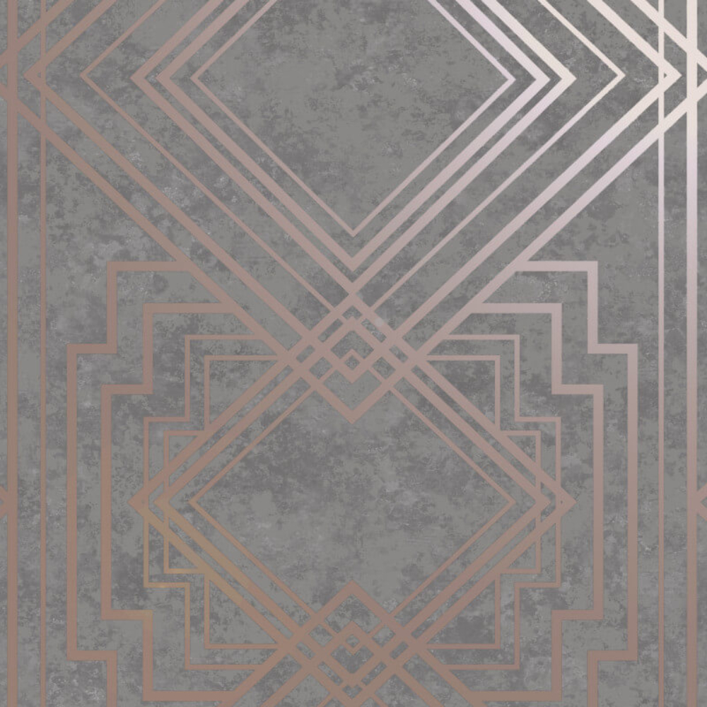 Delano Art Deco Grey Wallpaper 75941