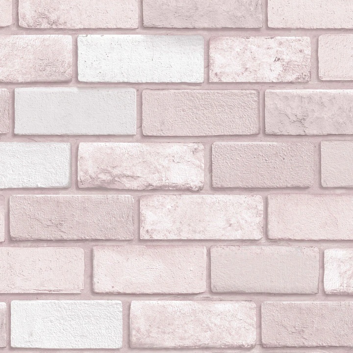 Diamond Glister Pink Brick Wallpaper 260005
