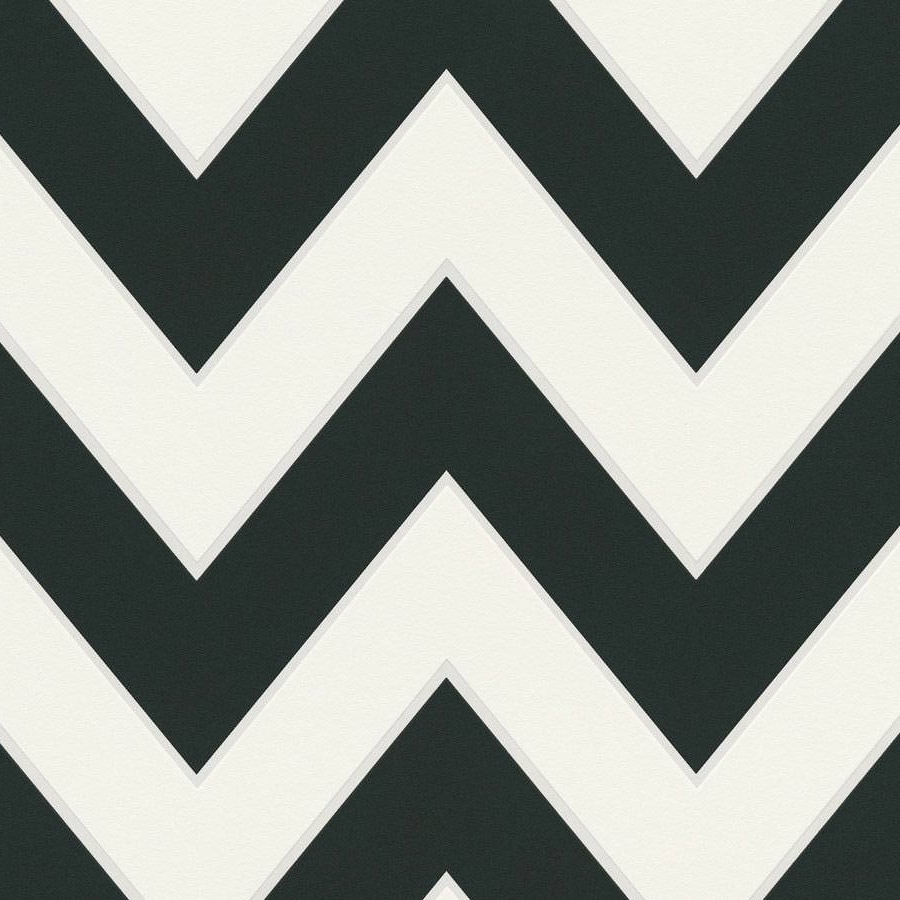 Michalsky Chevron Black & White Wallpaper 93943-1