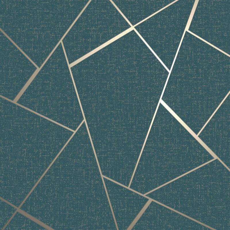Quartz Fractal Emerald Textured Vinyl Wallpaper FD42684