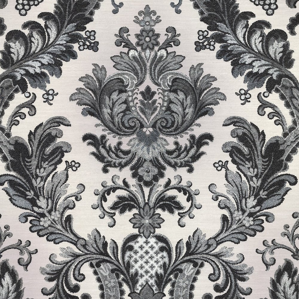 Goodwood Damask Black Vinyl Wallpaper JC1007 8