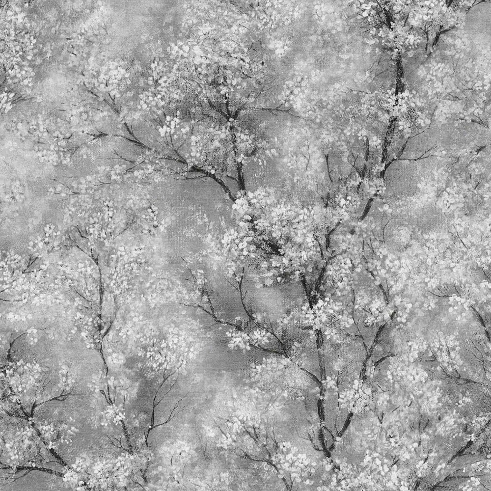Chinoiserie Blossom Tree Grey Wallpaper 37420-1