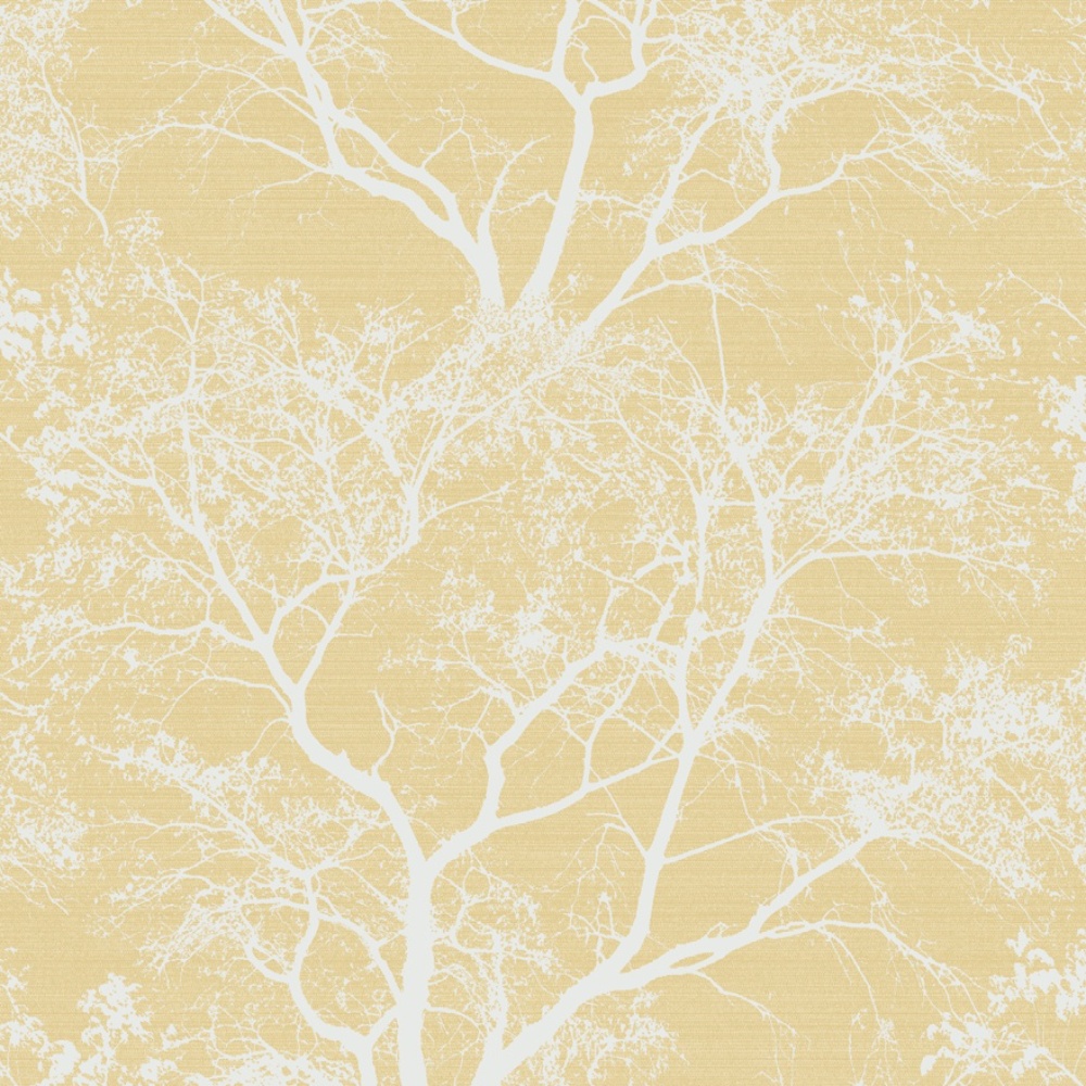 Whispering Trees Yellow Wallpaper 65621