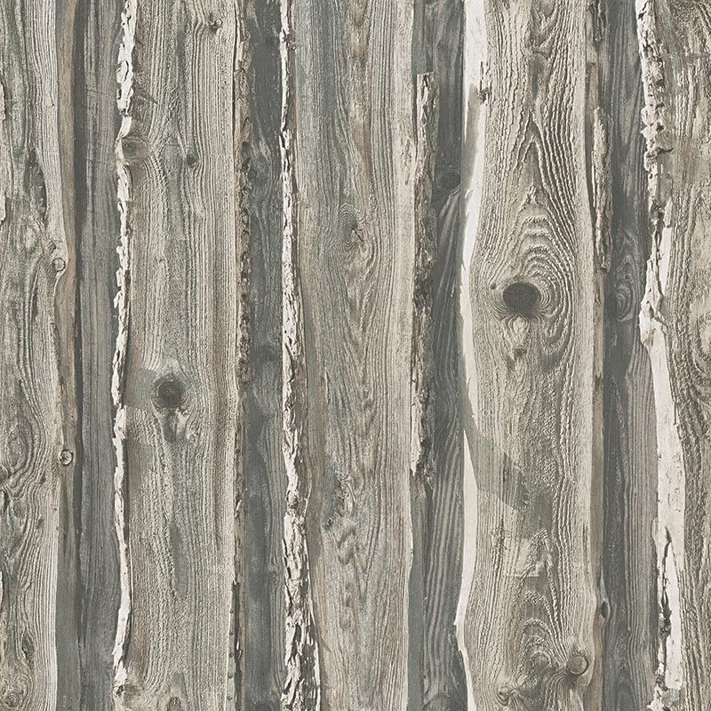 Dekora Wood Panel Effect Grey Wallpaper 95837-2