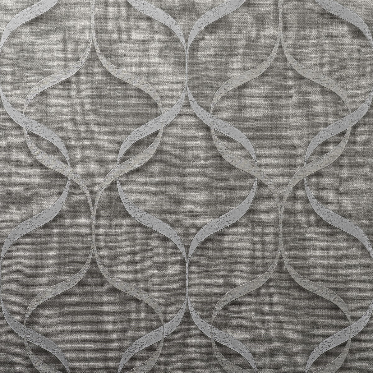 Milano Wave Grey Heavyweight Italian Vinyl Wallpaper M95616