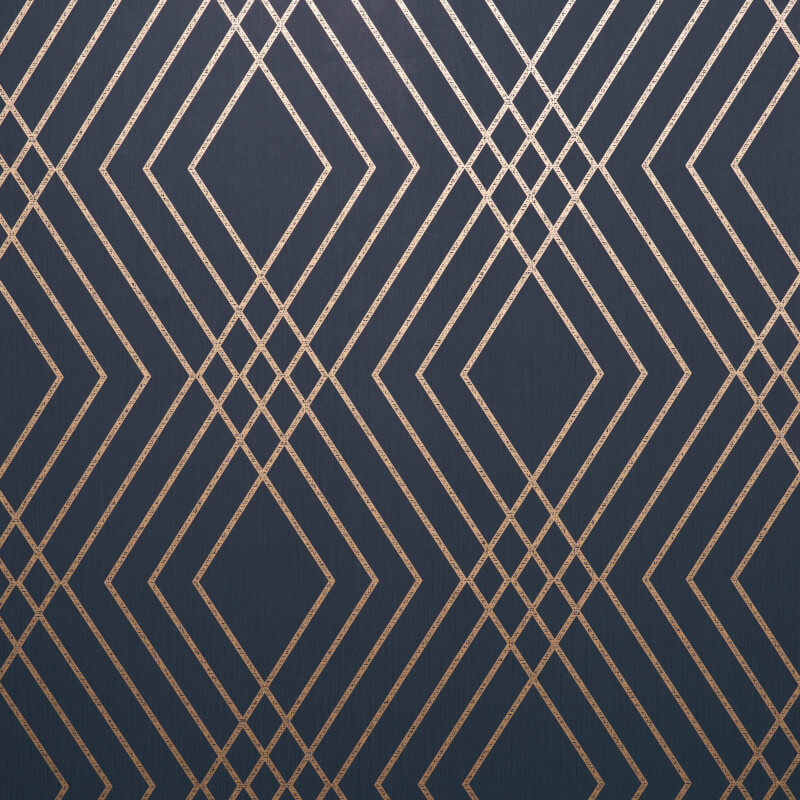Shard Trellis Navy Wallpaper FD42605