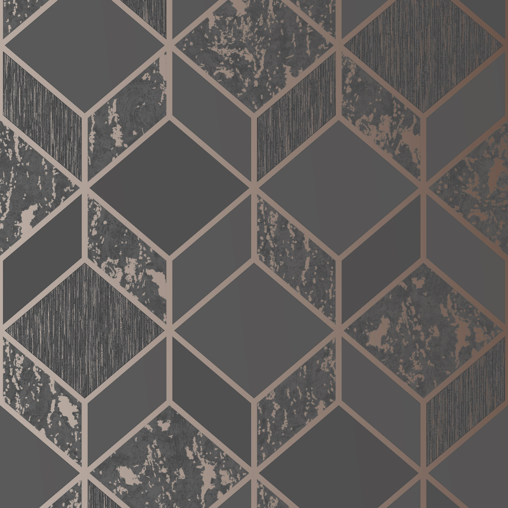 Vittorio Geo Charcoal Superfresco Wallpaper 107963
