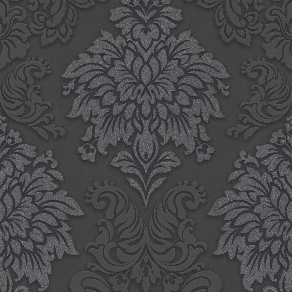 Lizzy London Black Damask Wallpaper 36898-4