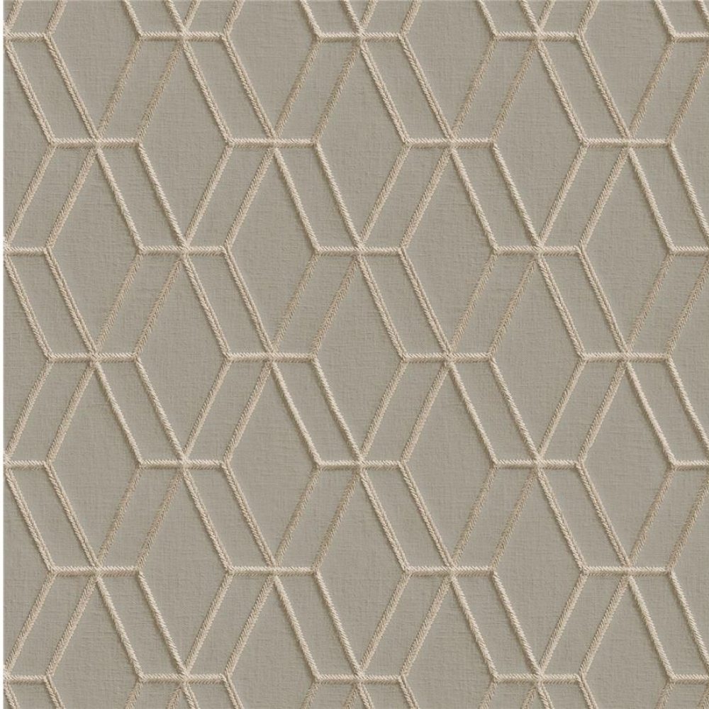Wallstitch Geo Grey Vinyl Wallpaper DE120064