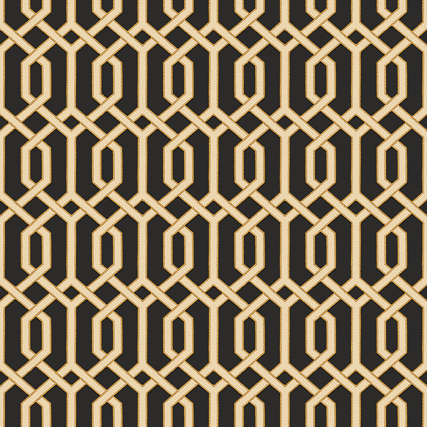 Beaux Geometric Black & Gold Luxury Vinyl Wallpaper BA220016