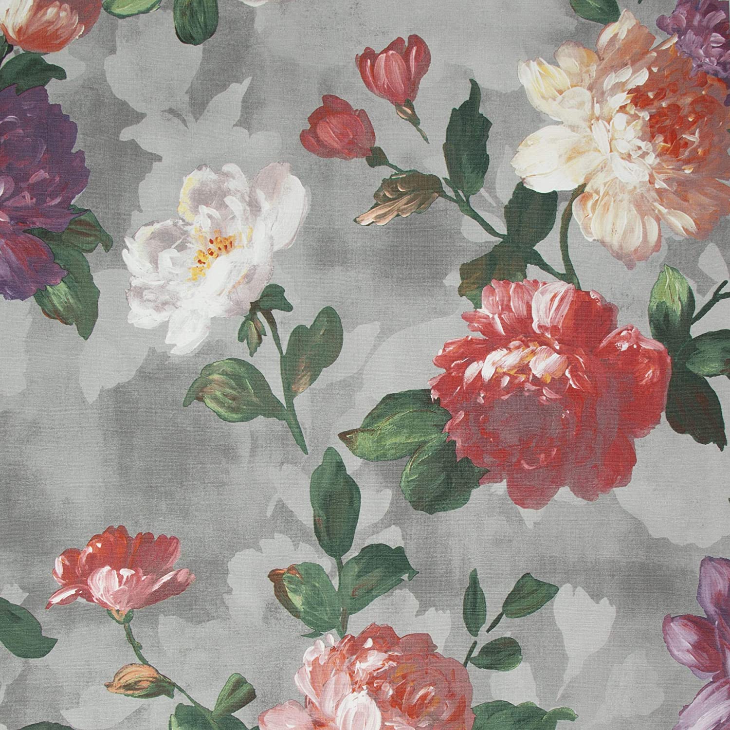 Isabelle Superfresco Grey Floral Wallpaper 108606