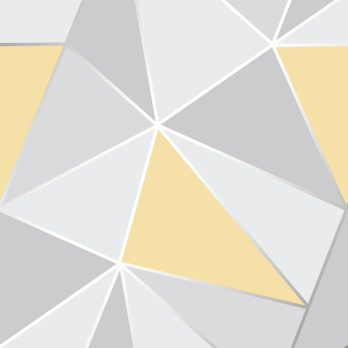 Apex Geo Yellow & Grey Geometric Wallpaper FD41991