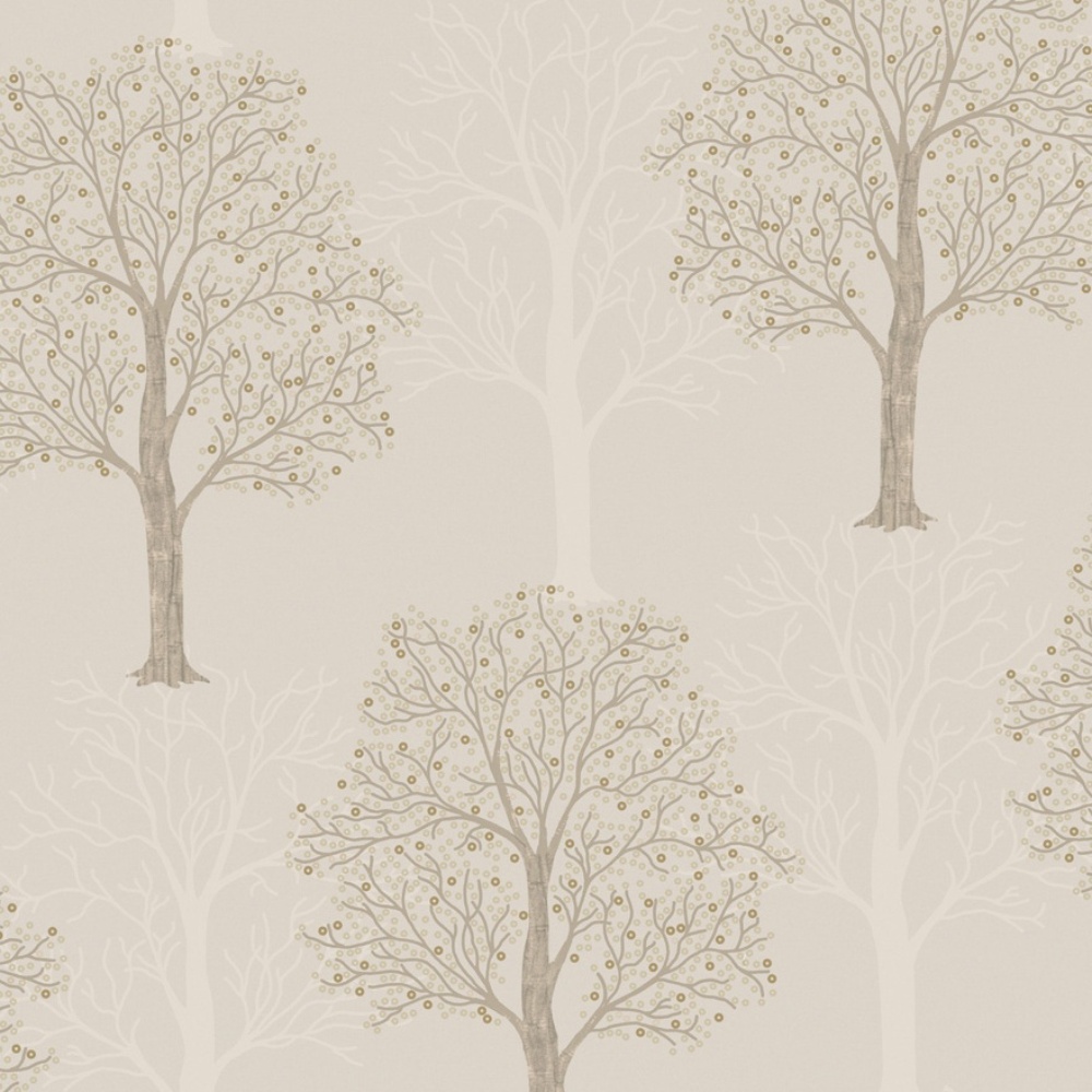 Ornella Tree Taupe Holden Opus Vinyl Wallpaper 35961