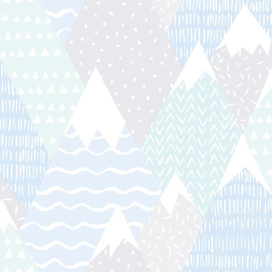 Holden Mountains Blue Children's Wallpaper 91052