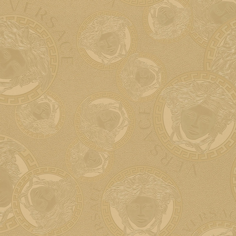 Medusa Heads Metallic Gold Medusa Heads Metallic Gold