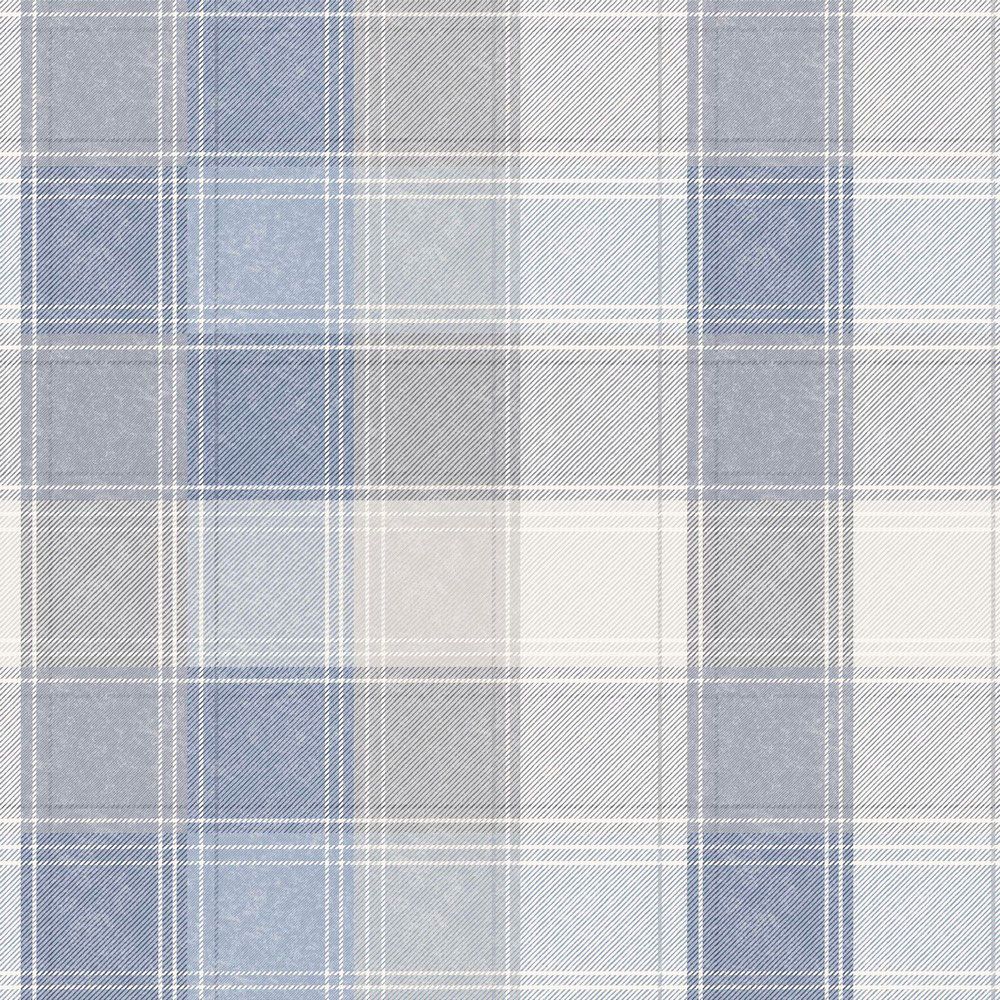 Country Check Denim Tartan Wallpaper 902808