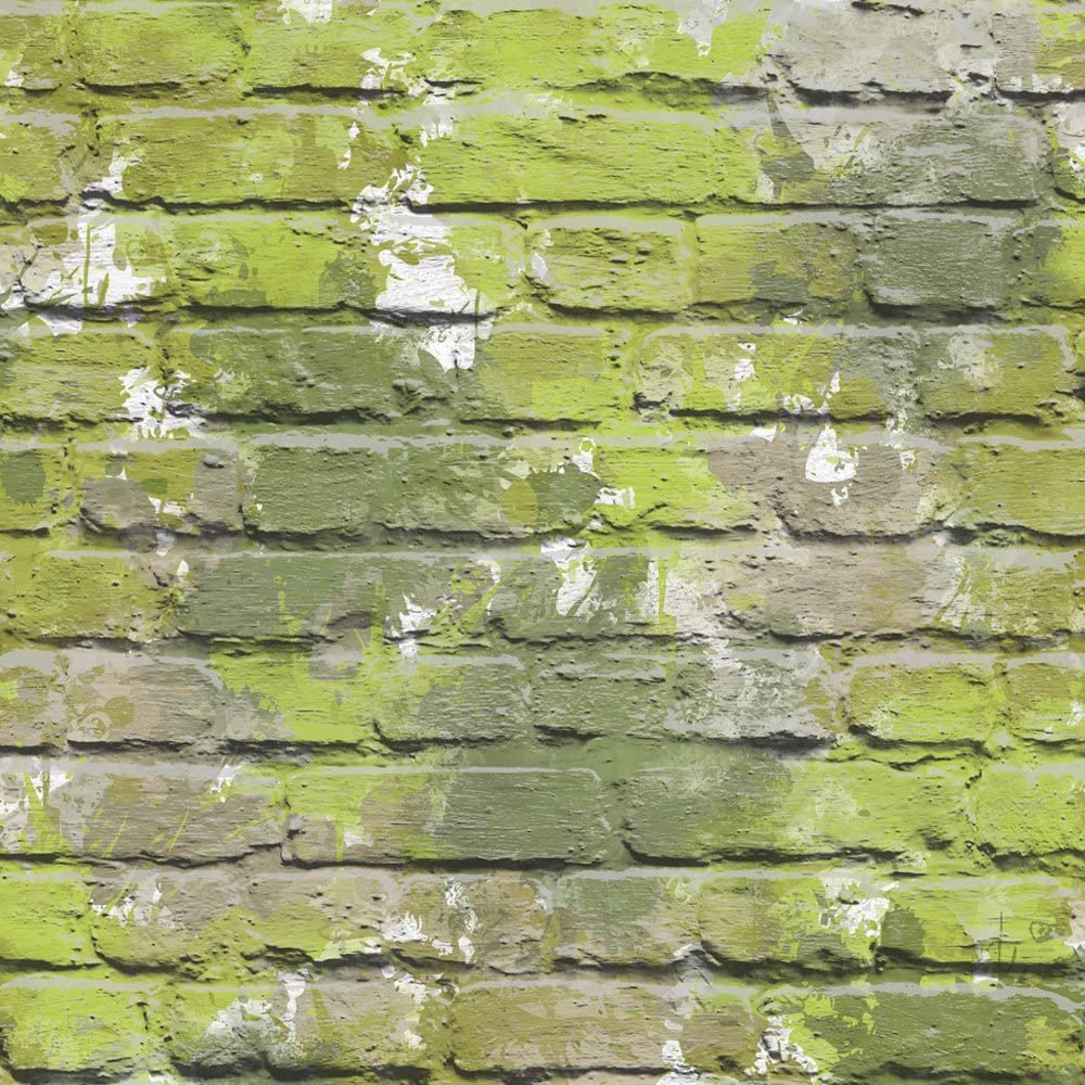 Camouflage Brick Green Camo Wallpaper L33504
