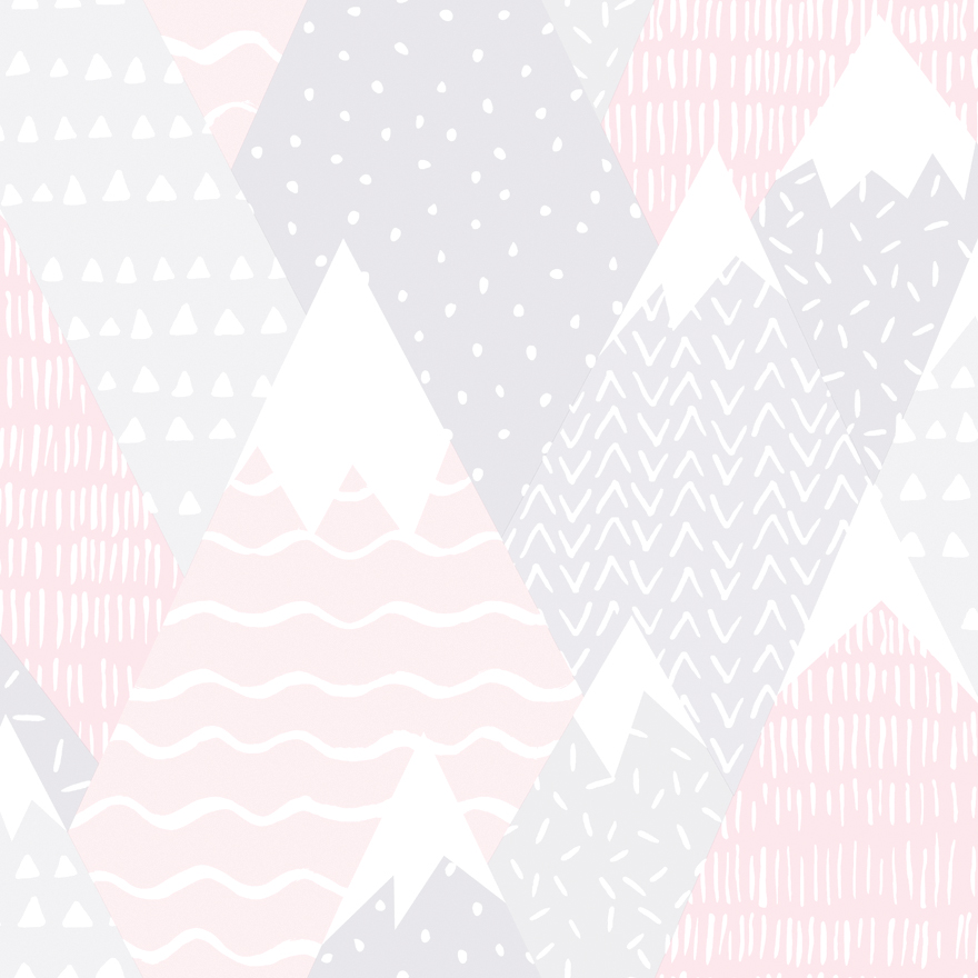 Holden Mountains Pink Children's Wallpaper 91051