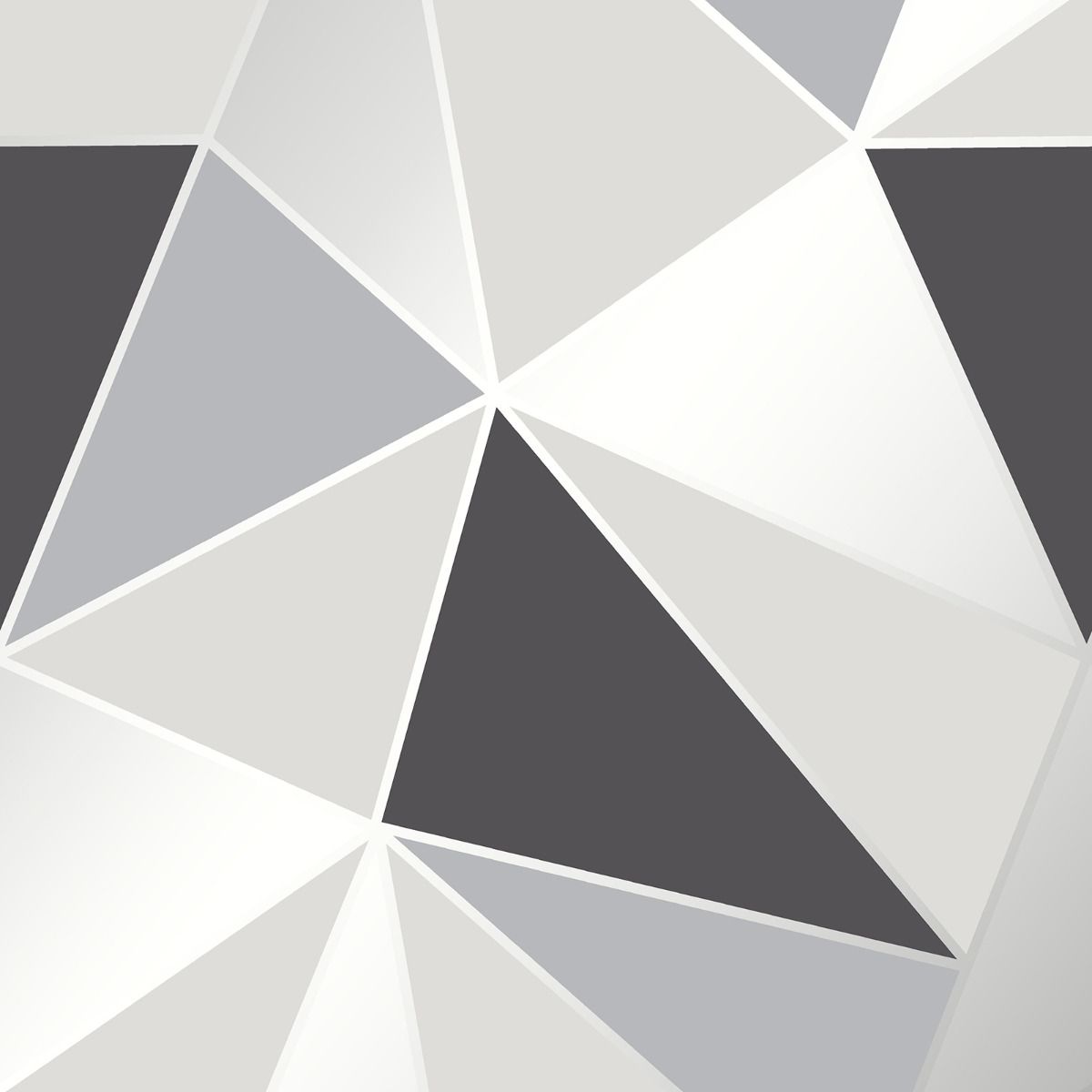 Apex Geo Black & Silver Geometric Wallpaper FD41994