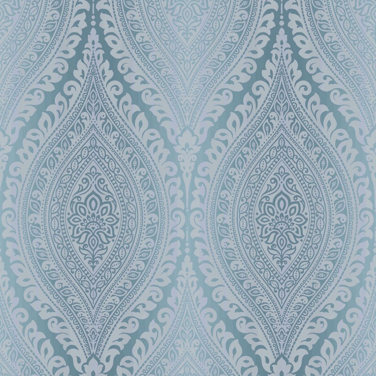 Kismet Damask Blue Wallpaper A17702