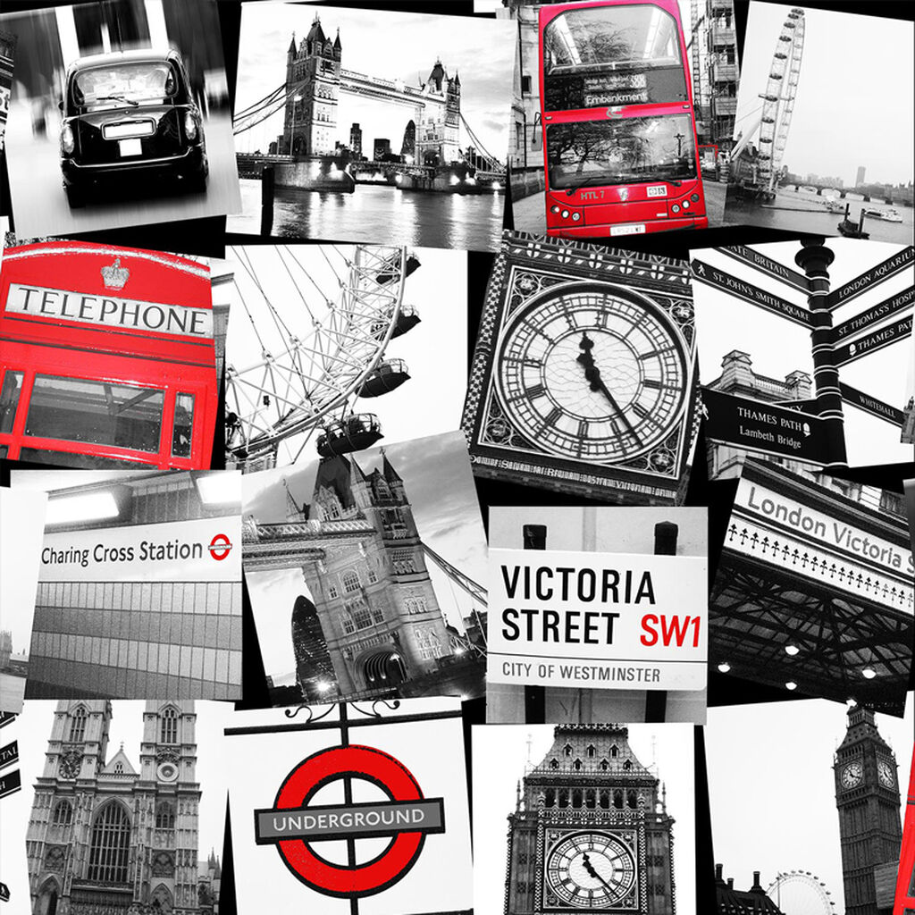 London Montage Wallpaper 50-841